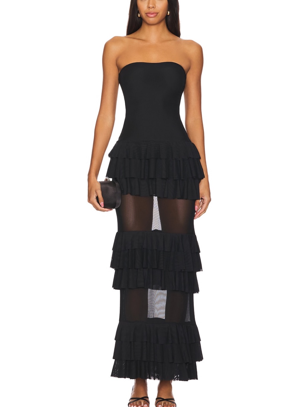 Superdown Lorenza Maxi Dress In Black (Nwt)
